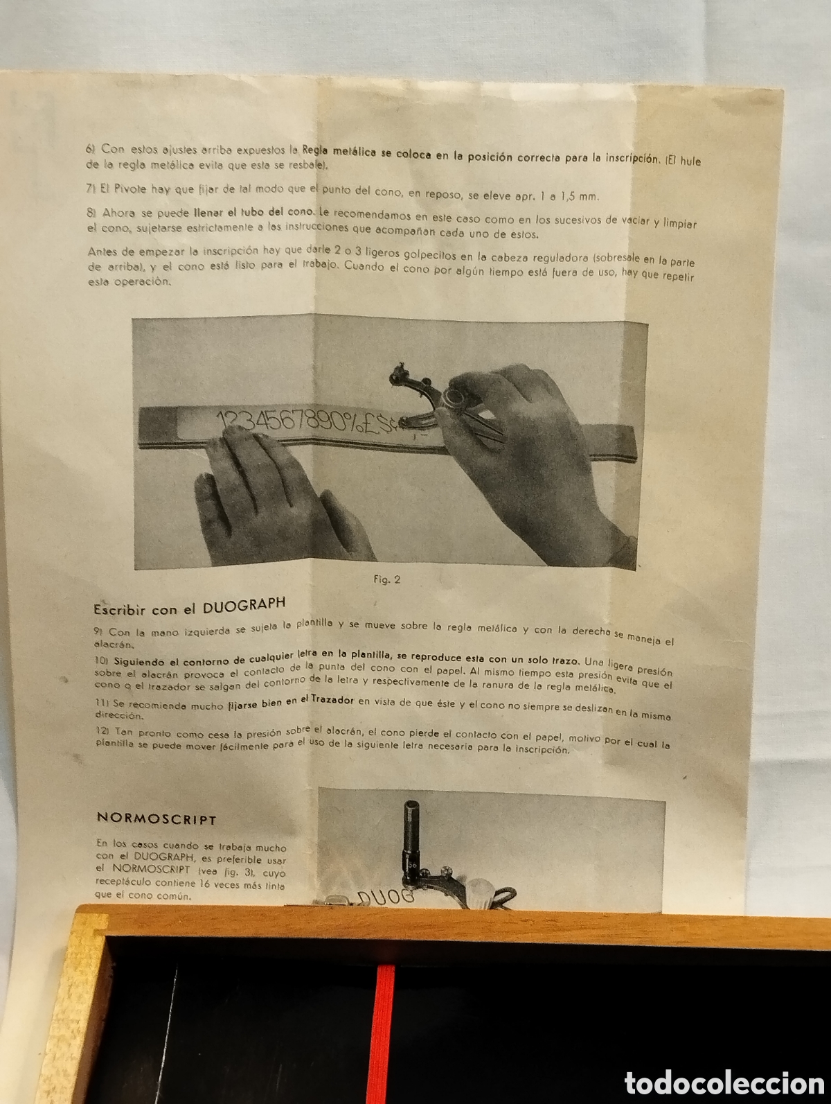 Antig&uuml;edades: DUOGRAPHO EN CAJA DE MADERA - Foto 6