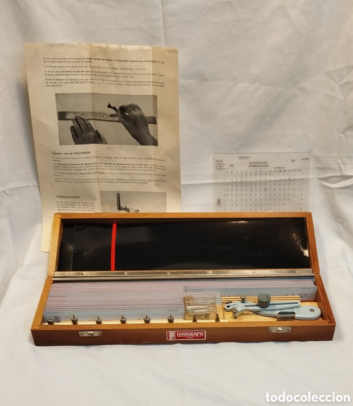 Antig&uuml;edades: DUOGRAPHO EN CAJA DE MADERA - Foto 7