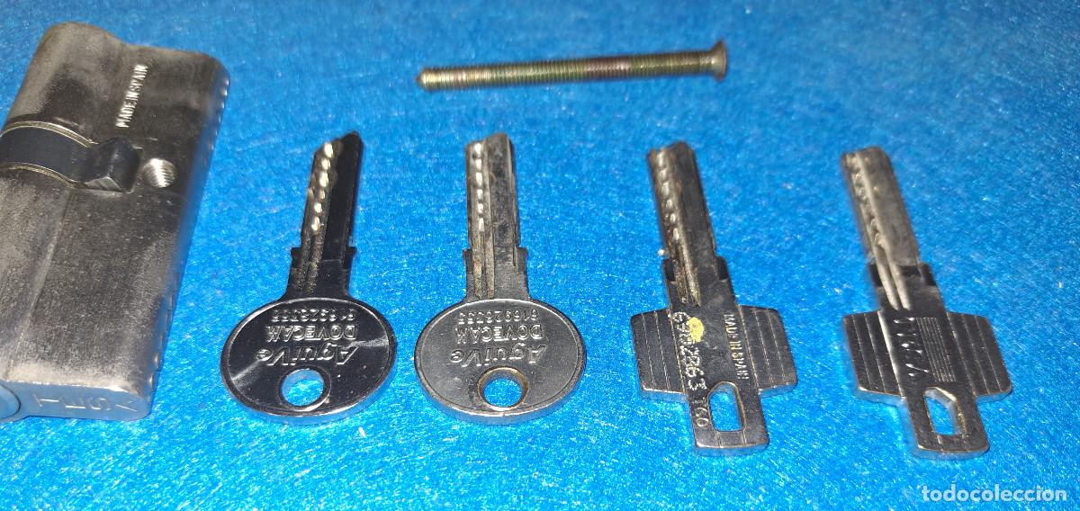 Antig&uuml;edades: CILINDRO DE SEGURIDAD TESA - CON 4 LLAVES - Foto 3