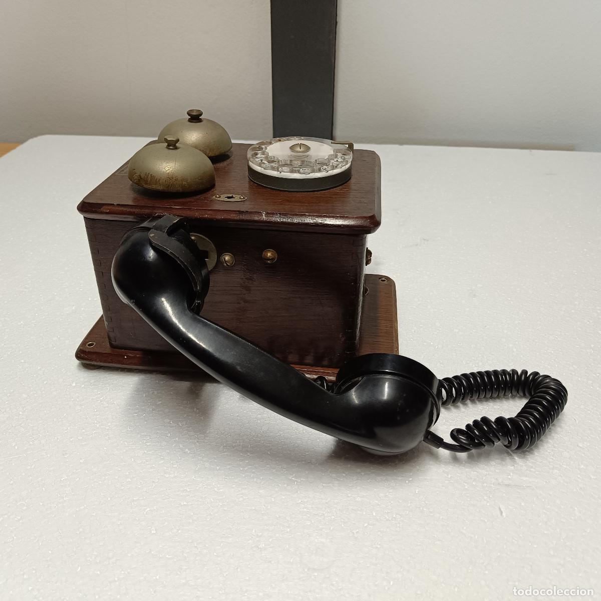 Tel&eacute;fonos: TELEFONO ESPA&Ntilde;OL DE MADERA STANDARD ELECTRICA. - Foto 5