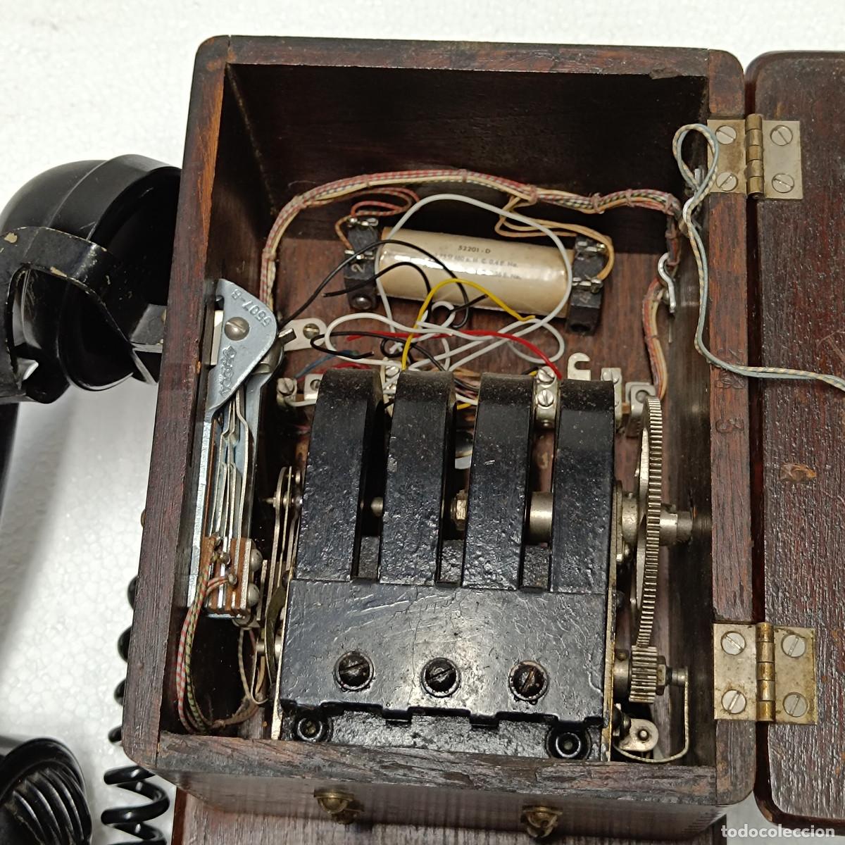 Tel&eacute;fonos: TELEFONO ESPA&Ntilde;OL DE MADERA STANDARD ELECTRICA. - Foto 8