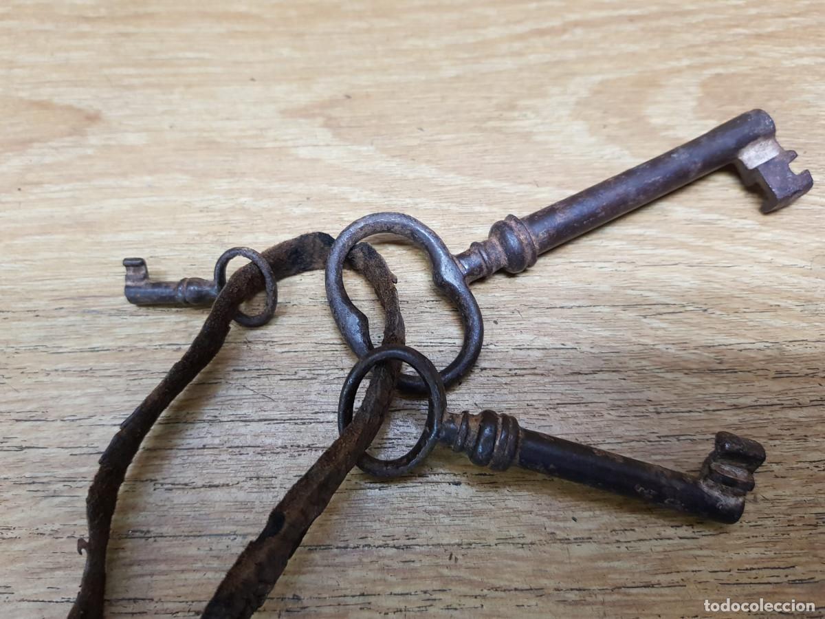 Antig&uuml;edades: LOTE DE 3 LLAVES ANTIGUAS - Foto 3