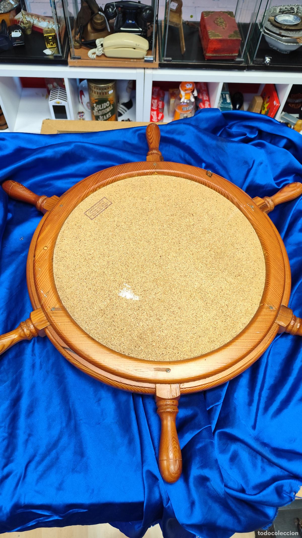 Antig&uuml;edades: CUADRO EN MADERA CON FORMA DE TIMON REALIZADO EN NUDOS MARINEROS - Foto 9