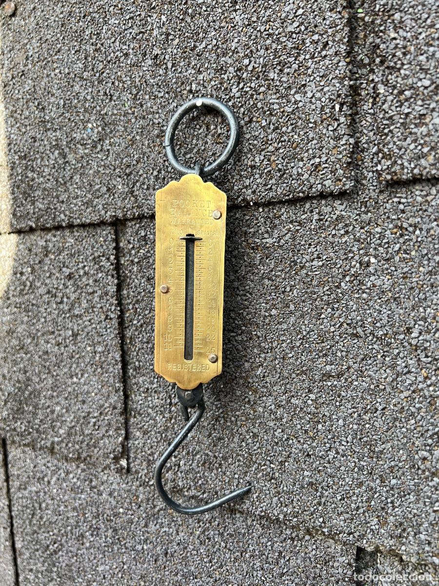 Antig&uuml;edades: Balanza POCKET 18 cm de largo con ganchos - Foto 6
