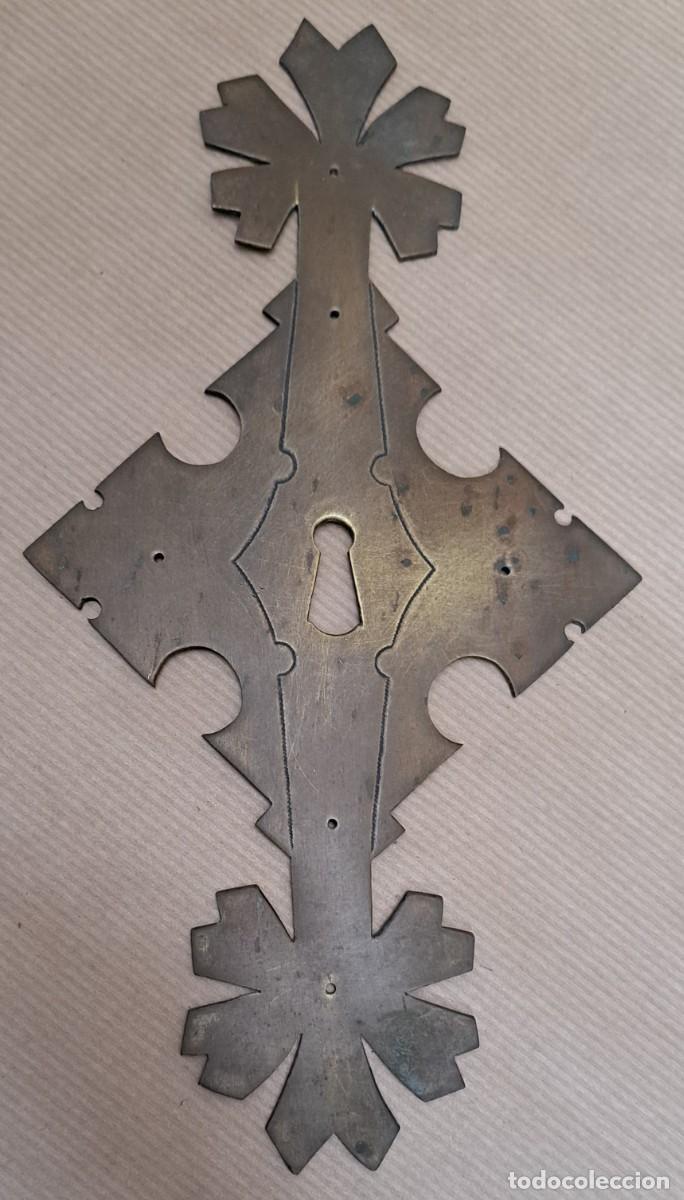 Antig&uuml;edades: BOCALLAVE EN BRONCE, EMBELLECEDOR SIGLO XIX - Foto 1