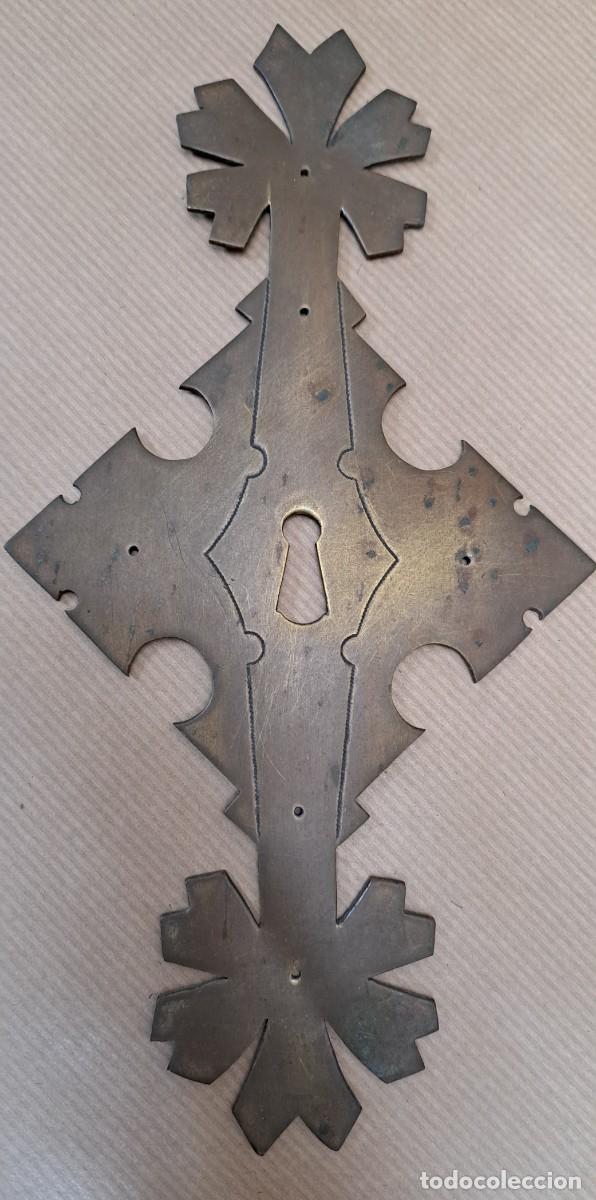Antig&uuml;edades: BOCALLAVE EN BRONCE, EMBELLECEDOR SIGLO XIX - Foto 3