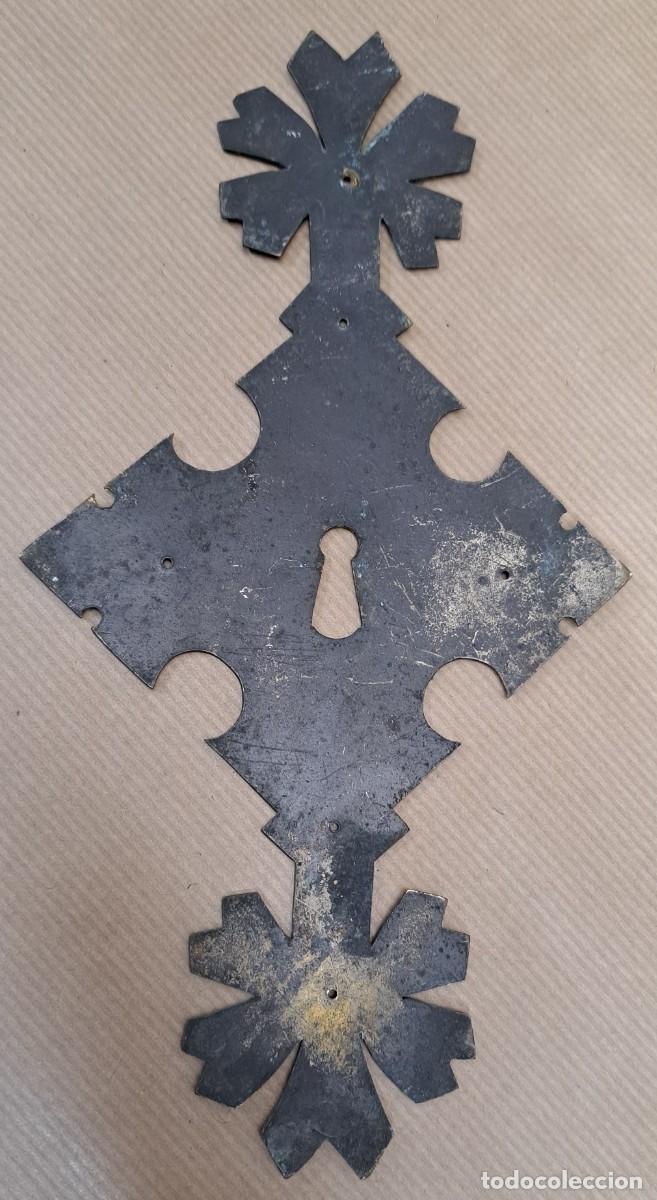 Antig&uuml;edades: BOCALLAVE EN BRONCE, EMBELLECEDOR SIGLO XIX - Foto 4