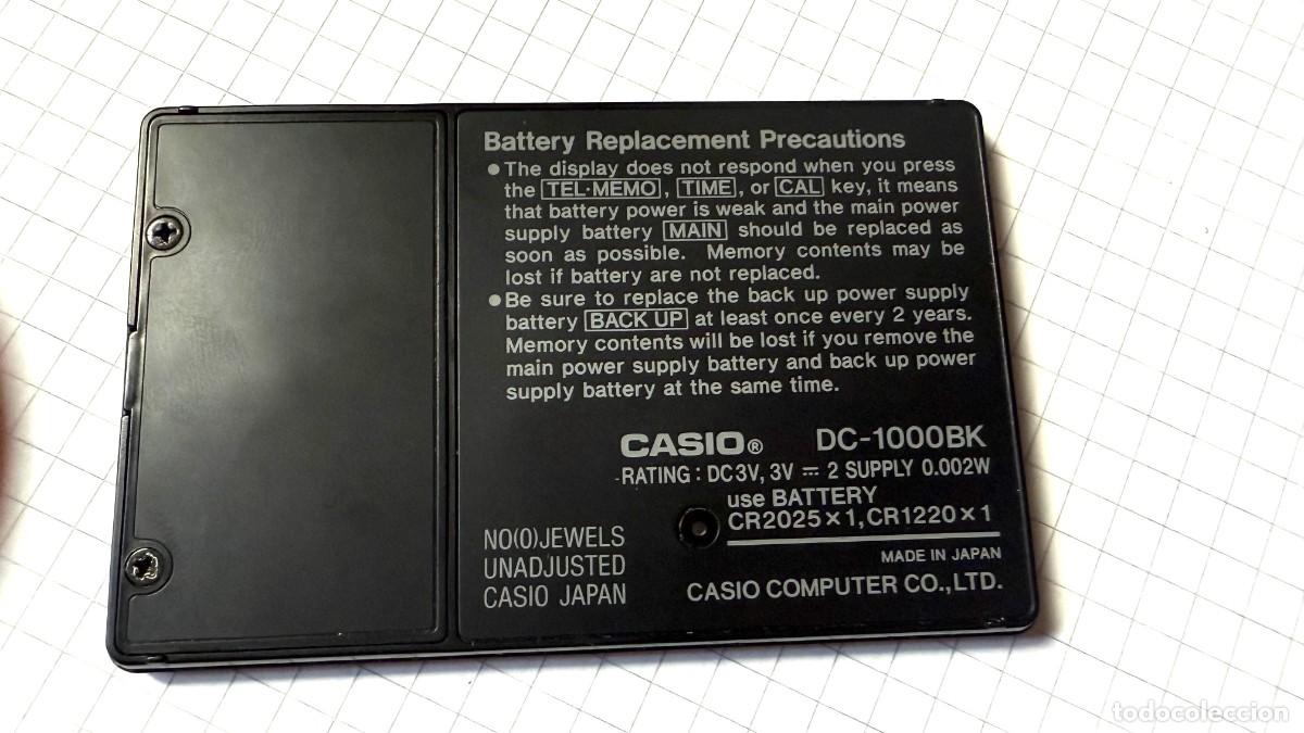 Antig&uuml;edades: CASIO DC-1000 BK (1989) Calculadora/reloj/banco de datos - Foto 3