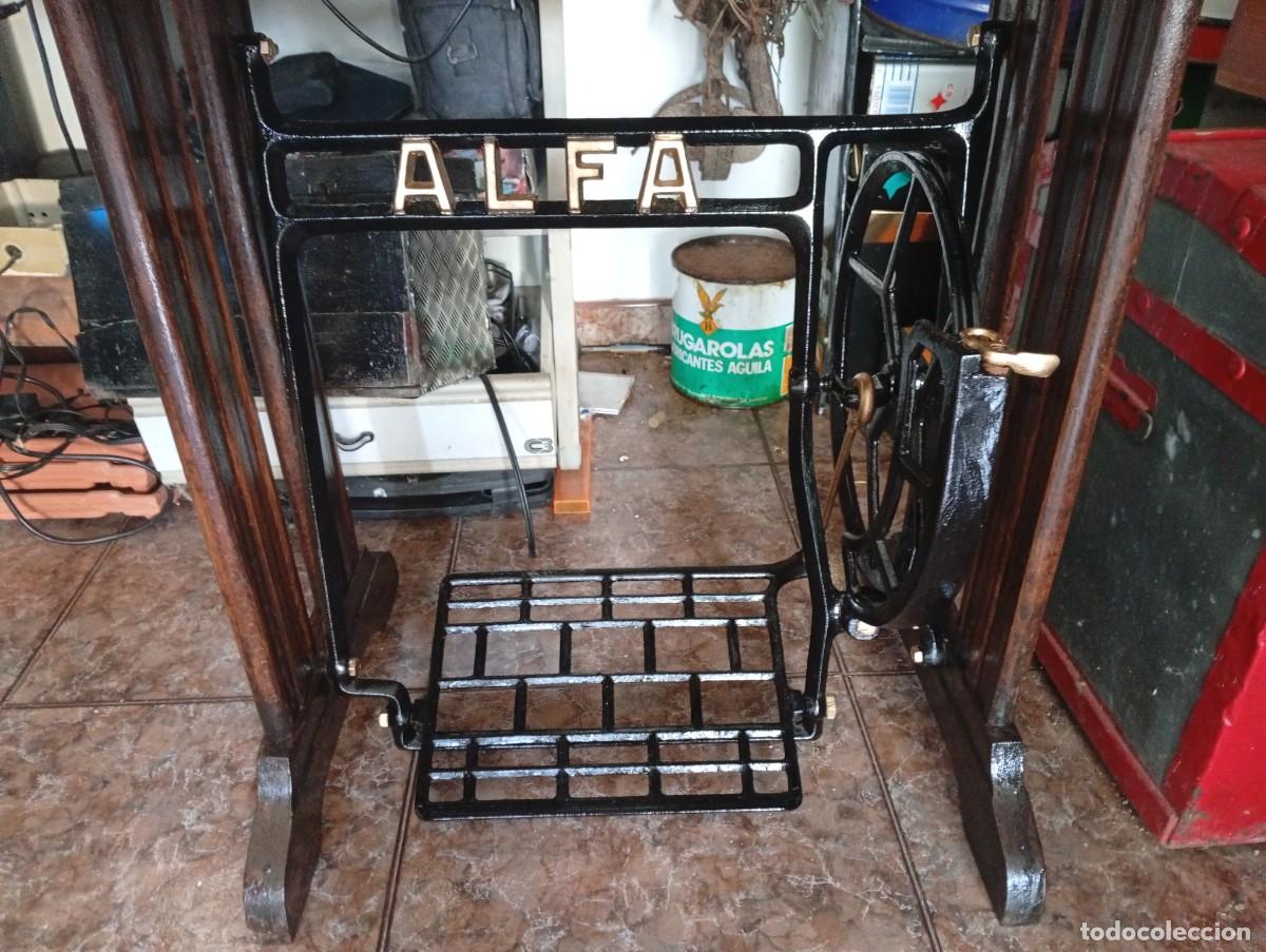 Antig&uuml;edades: Maquina de coser alfa modelo a - Foto 12
