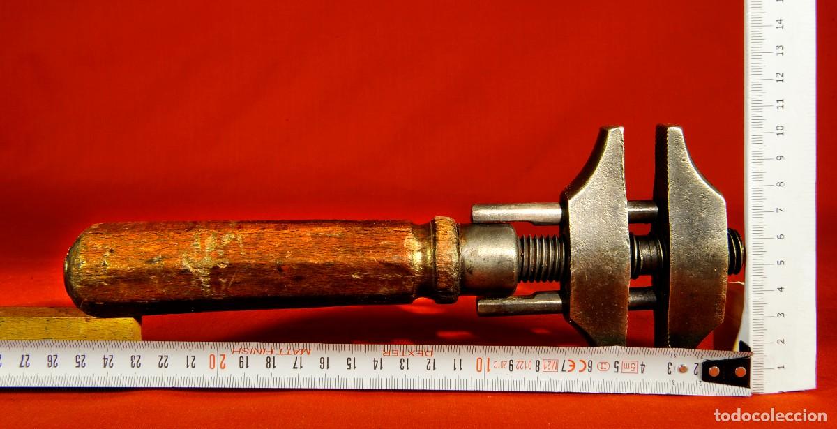 Antig&uuml;edades: Antigua llave Inglesa Restaurada y Funcionando - Foto 5