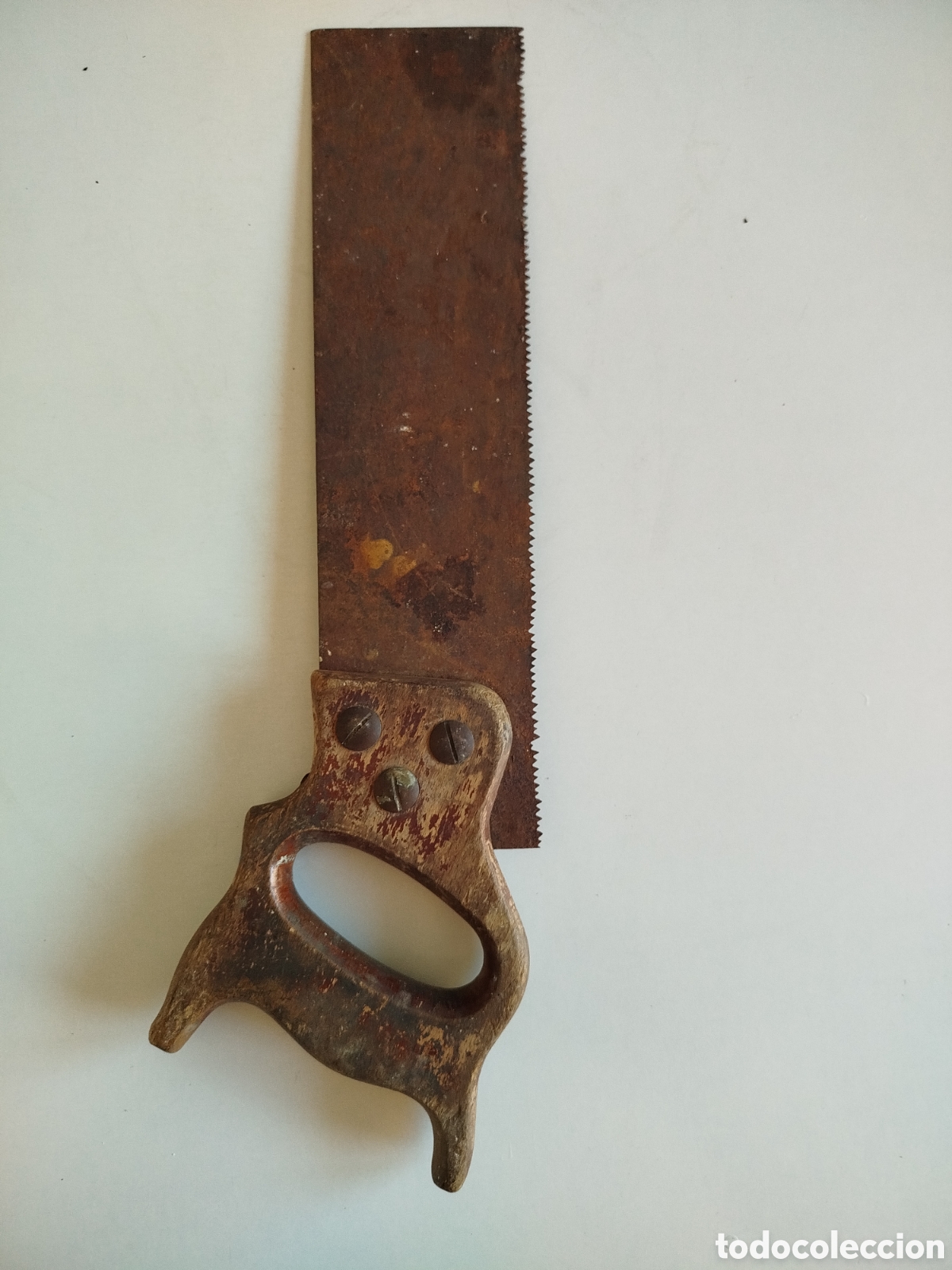 Antig&uuml;edades: Antiguo serrucho de carpintero marca Bellota - Foto 4
