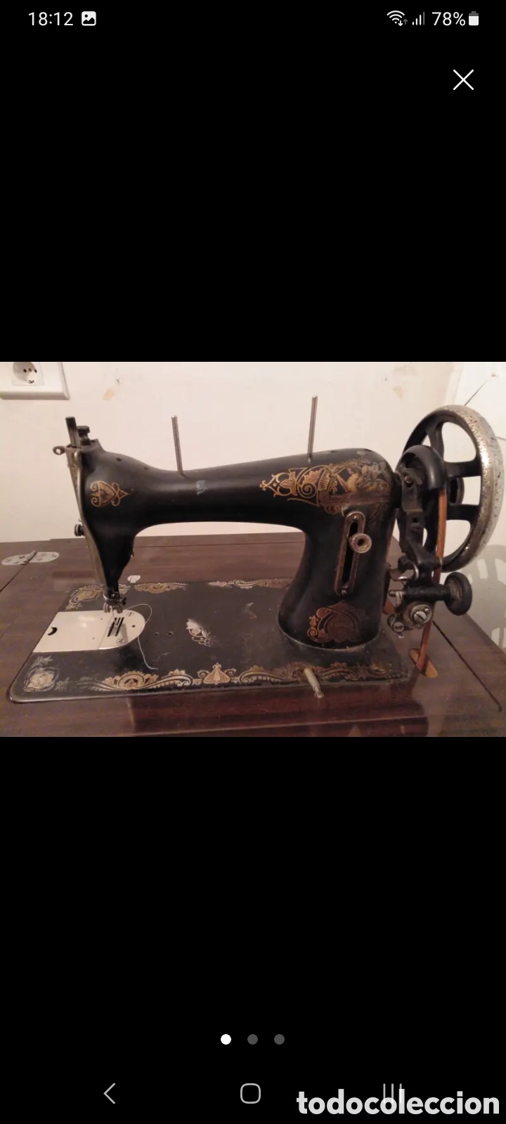 Antig&uuml;edades: M&aacute;quina de coser Singer - Foto 1