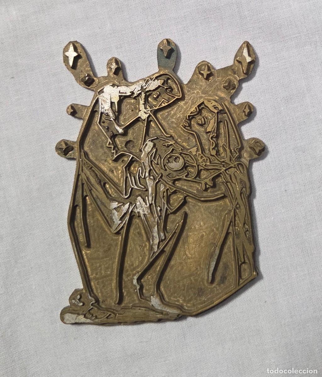 Antig&uuml;edades: Placa de impresi&oacute;n belen en Bronce - Foto 1