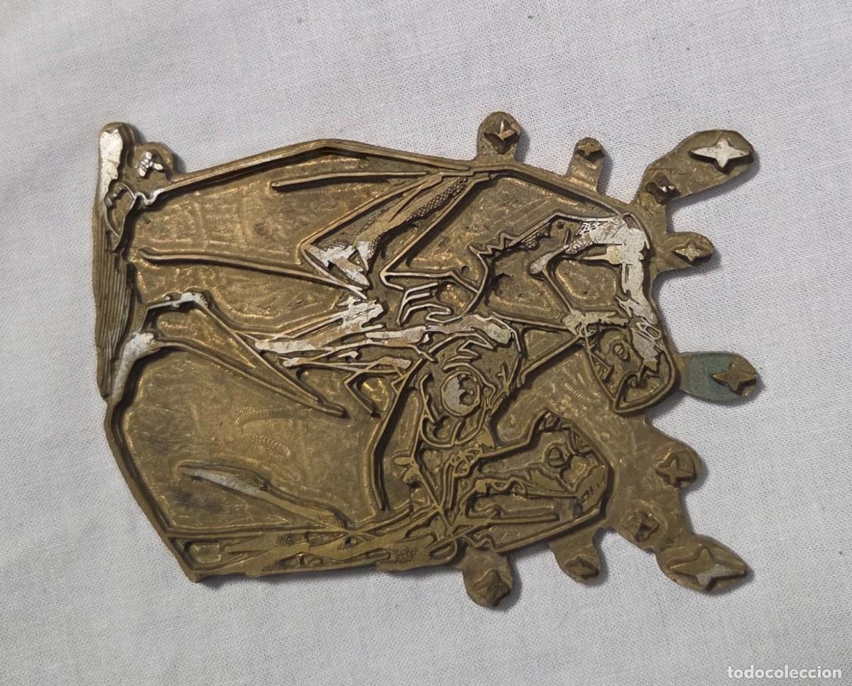 Antig&uuml;edades: Placa de impresi&oacute;n belen en Bronce - Foto 3
