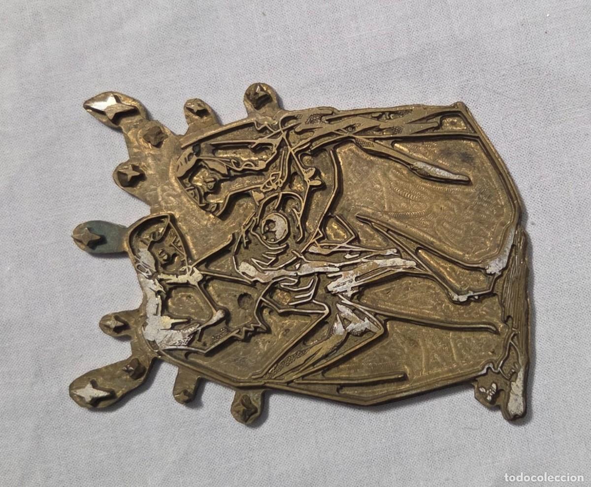 Antig&uuml;edades: Placa de impresi&oacute;n belen en Bronce - Foto 4