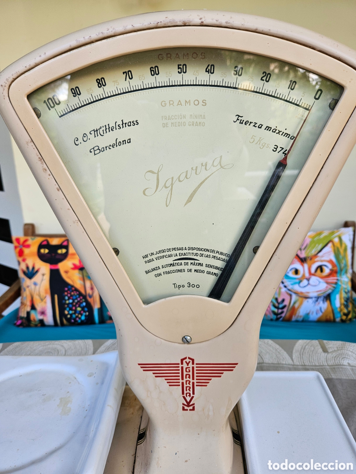 Antig&uuml;edades: ANTIGUA B&Aacute;SCULA COMERCIO YGARRA DE 2 PLATOS - Foto 5