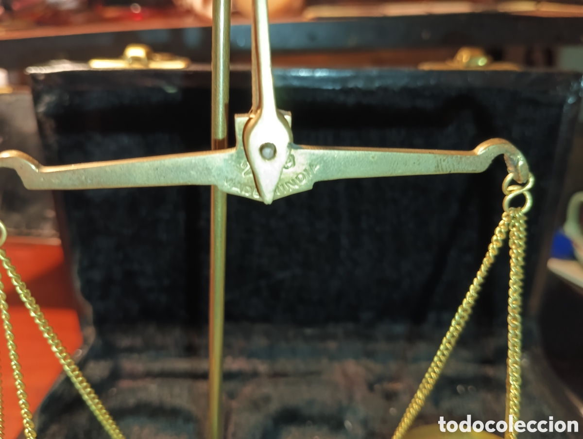 Antig&uuml;edades: B&aacute;scula joyero antigua made India - Foto 4