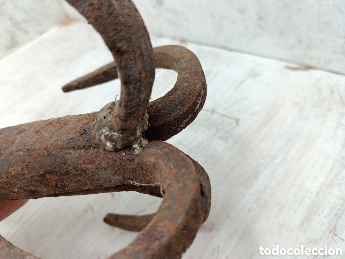 Antig&uuml;edades: ANTIGUO GANCHO EN HIERRO FORJADO. - Foto 7