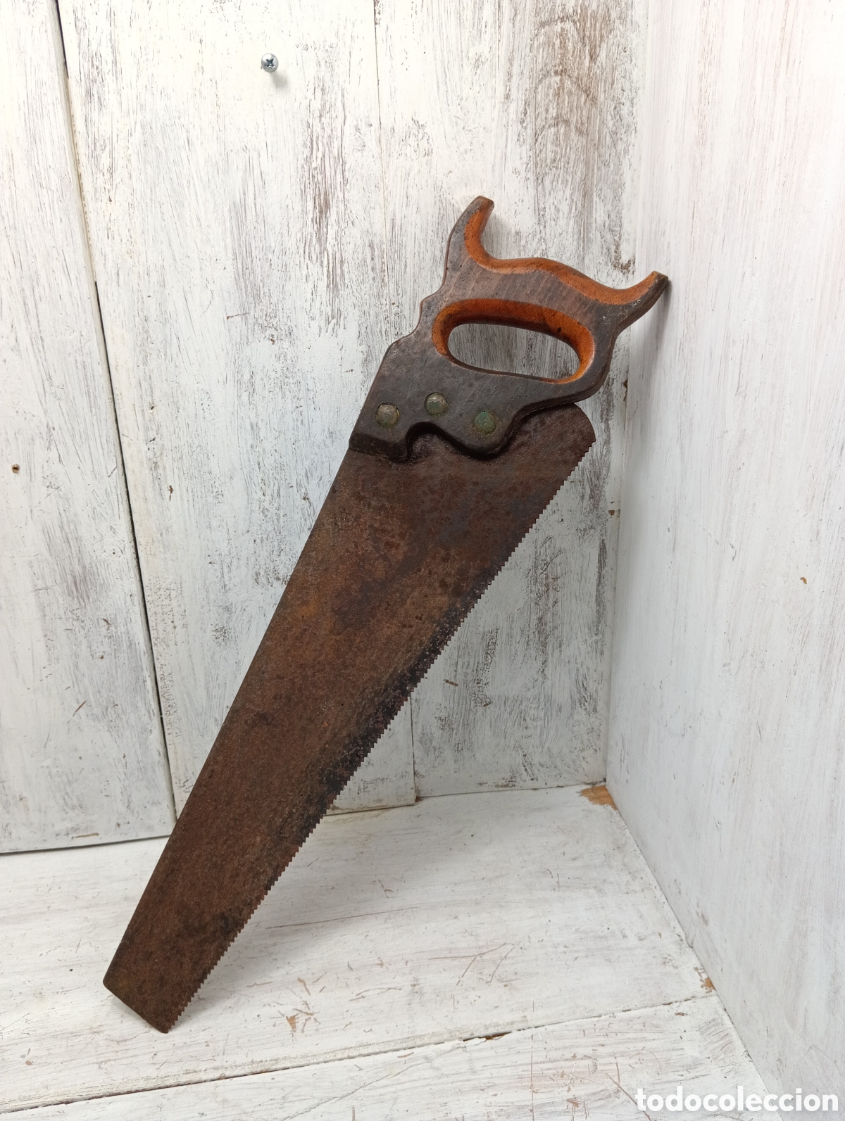 Antig&uuml;edades: ANTIGUO SERRUCHO MANGO MADERA. - Foto 1