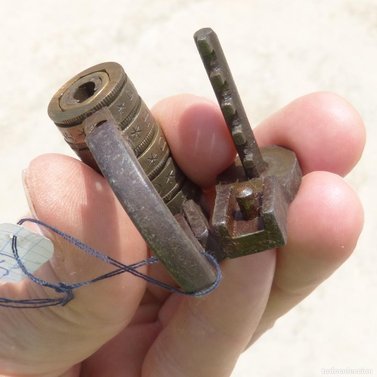 Antig&uuml;edades: Antiguo candado de contrase&ntilde;a totalmente funcional, 69gr. - Foto 6