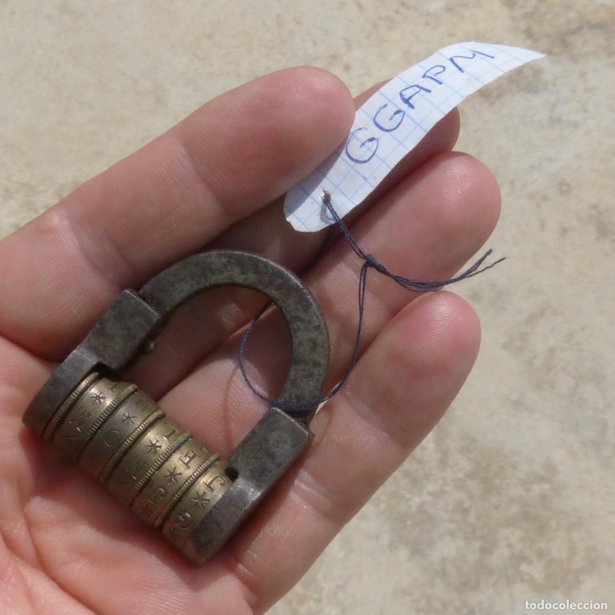 Antig&uuml;edades: Antiguo candado de contrase&ntilde;a totalmente funcional, 69gr. - Foto 9