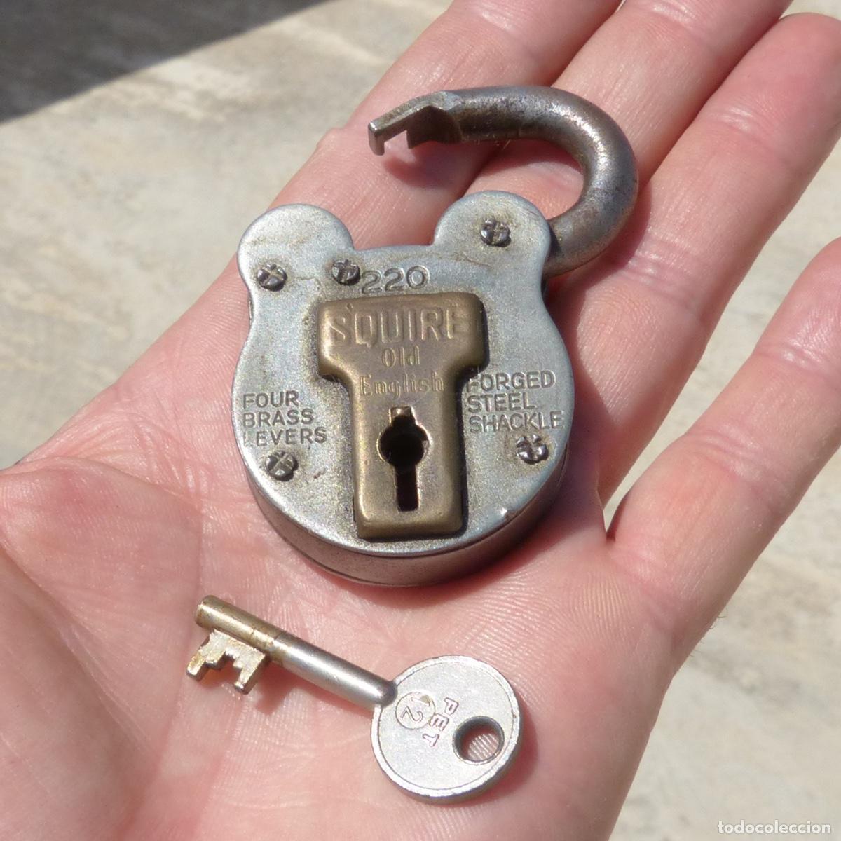 Antig&uuml;edades: Antiguo candado squire 220, totalmente funcional, 101gr. - Foto 7