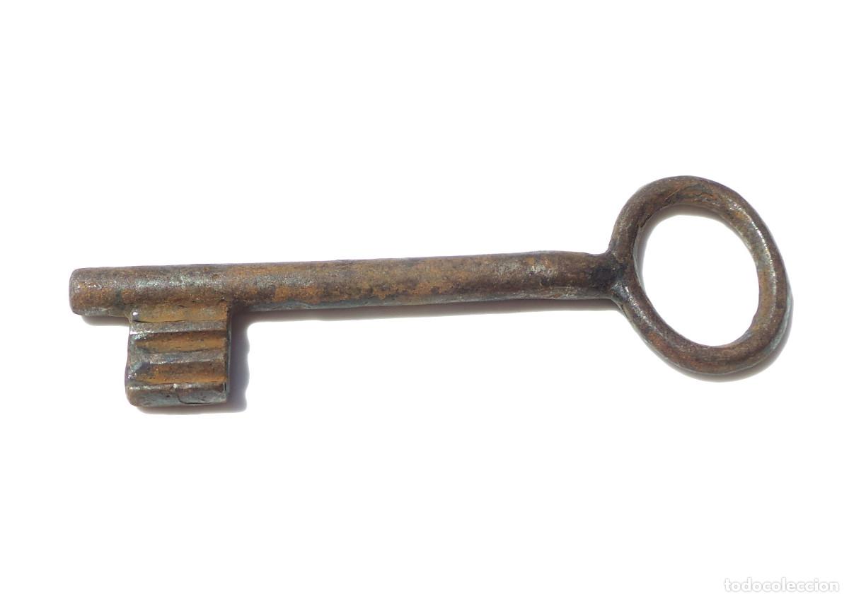 Antig&uuml;edades: LLAVE DE HIERRO.- 8,5 CM DE LARGO. APROX. - Foto 3
