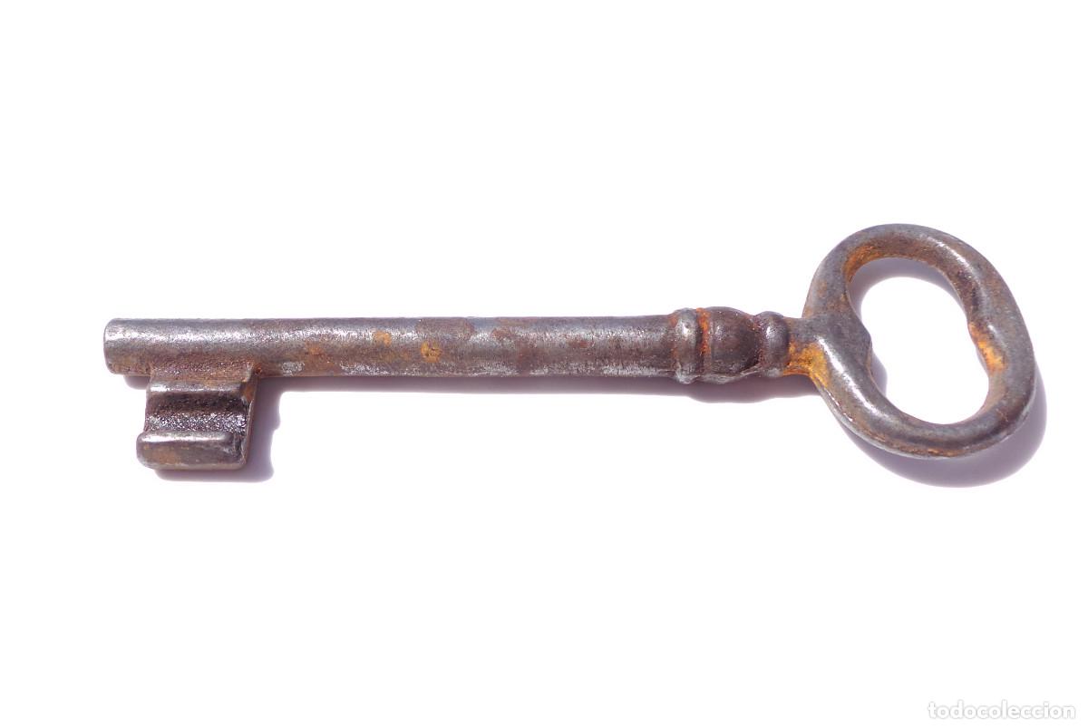 Antig&uuml;edades: LLAVE DE HIERRO.- 9,5 CM DE LARGO. APROX. - Foto 2