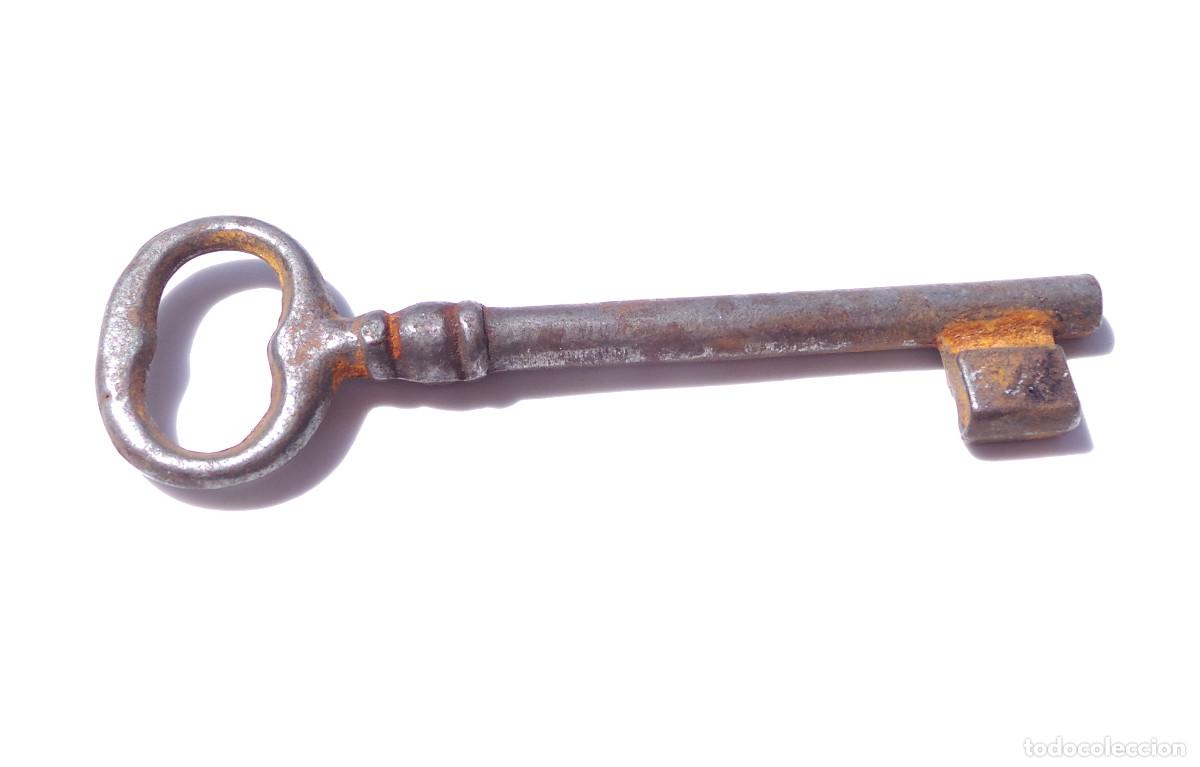 Antig&uuml;edades: LLAVE DE HIERRO.- 9,5 CM DE LARGO. APROX. - Foto 3