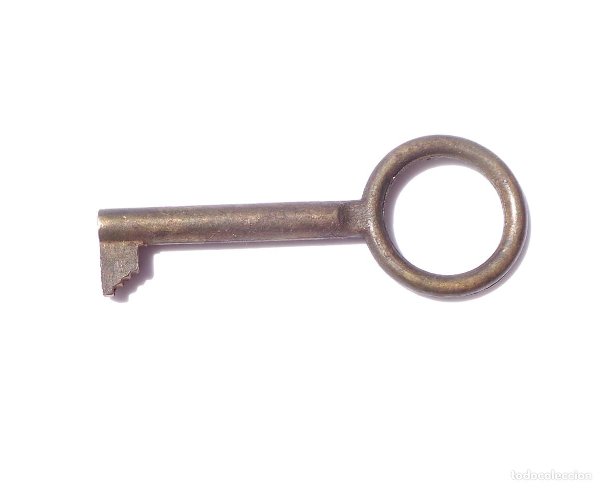 Antig&uuml;edades: LLAVE DE BRONCE.- 5,8 CM DE LARGO. APROX. - Foto 3