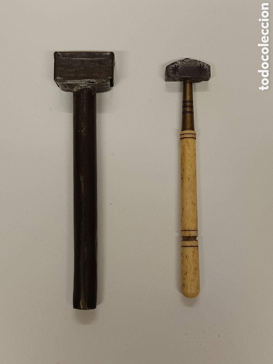 Antig&uuml;edades: Antiguo cortacristales de diamante con funda - Foto 1