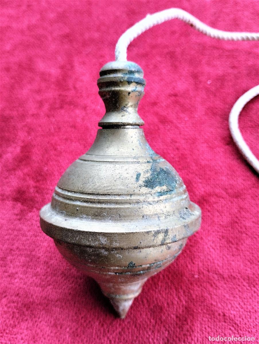 Antig&uuml;edades: GRAN PLOMADA P&Eacute;NDULO DE BRONCE DESMONTABLE - Foto 4