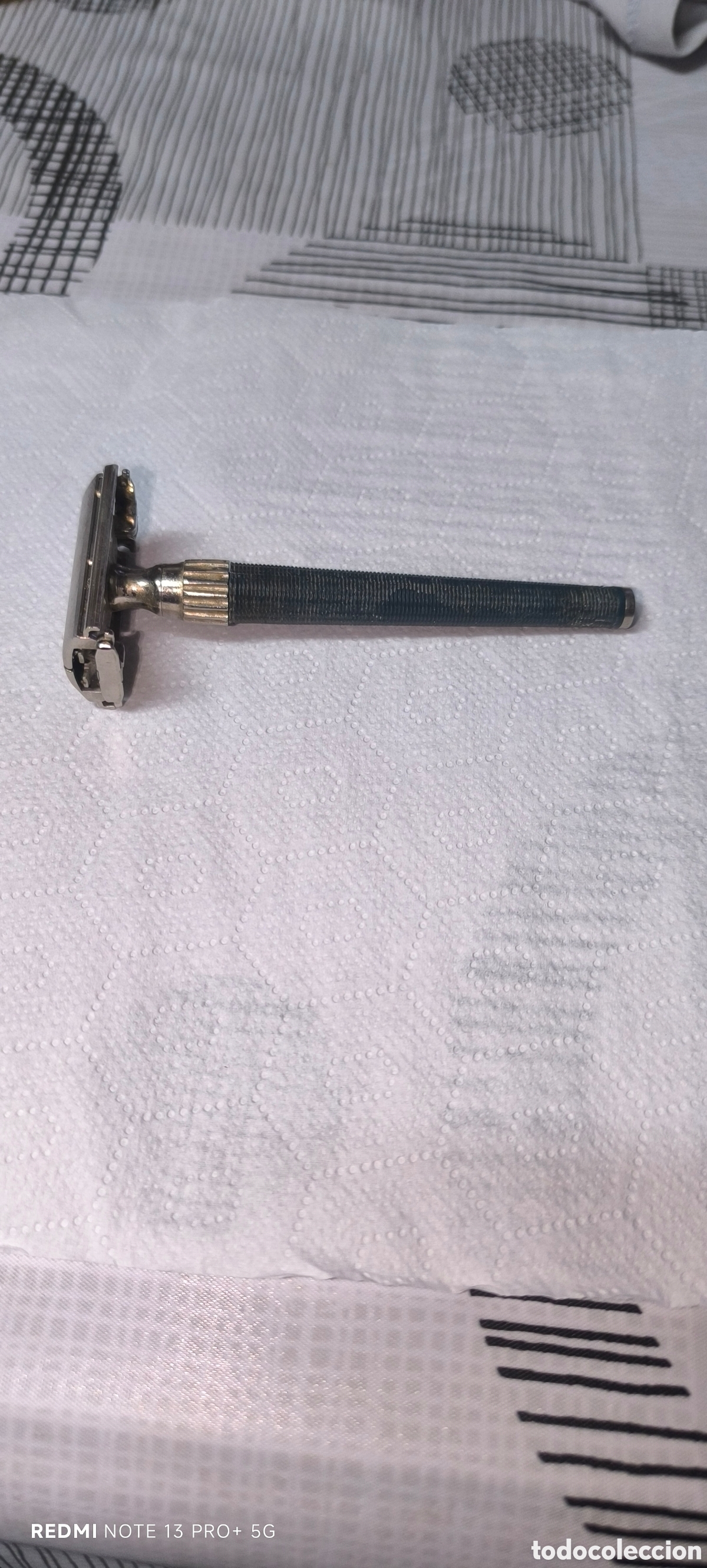 Antig&uuml;edades: Afeitadora vintage azul y plata - Foto 2
