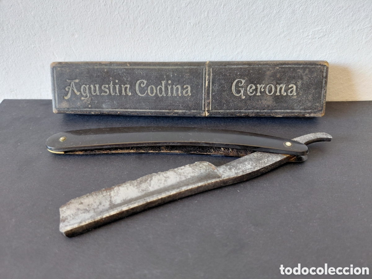 Antig&uuml;edades: ANTIGUA NAVAJA DE AFEITAR - AGUSTIN CODINA - GERONA - Foto 1
