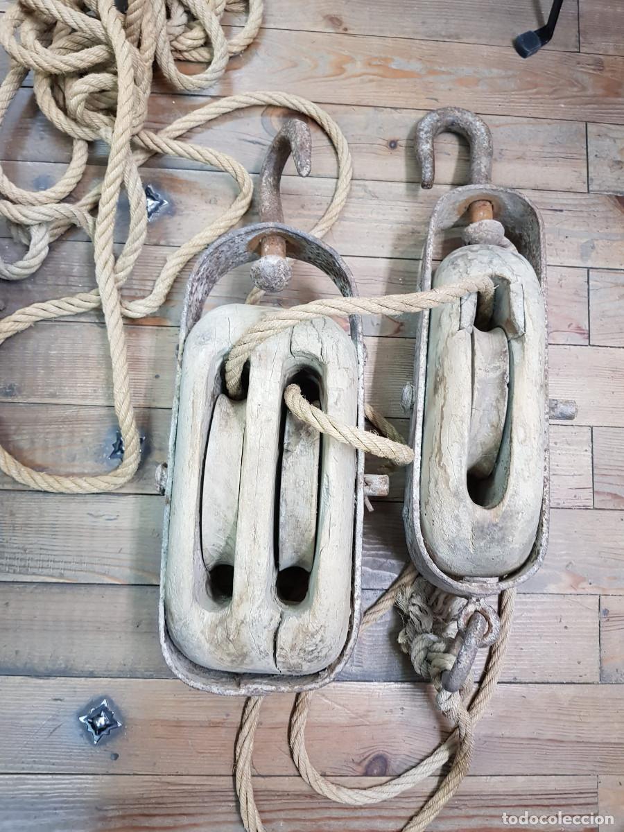Antig&uuml;edades: ANTIGUAS POLEAS-GARRUCHAS DE MADERA - Foto 1