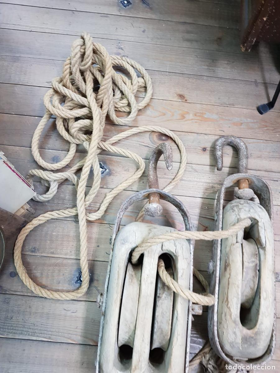 Antig&uuml;edades: ANTIGUAS POLEAS-GARRUCHAS DE MADERA - Foto 2