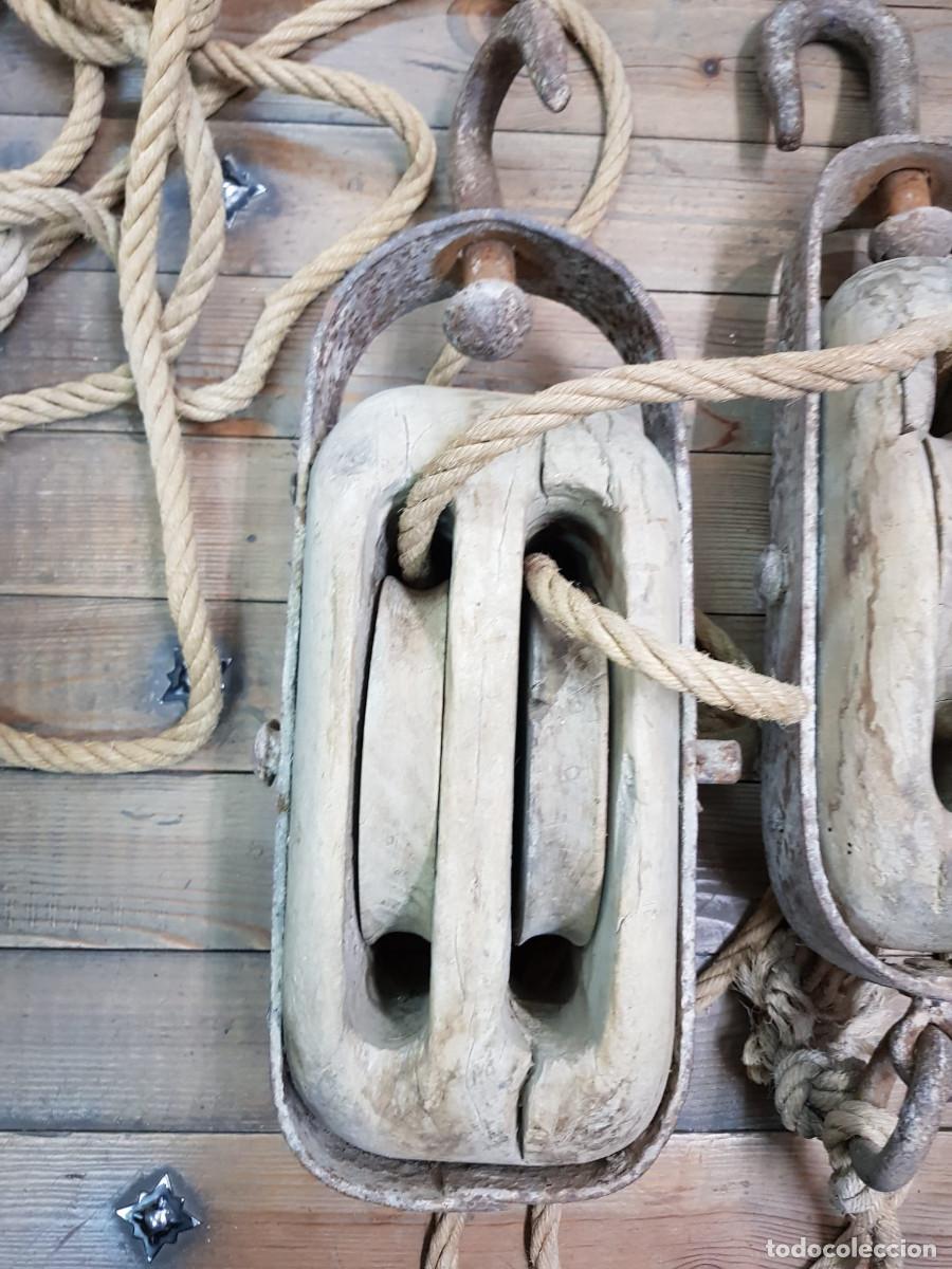 Antig&uuml;edades: ANTIGUAS POLEAS-GARRUCHAS DE MADERA - Foto 3