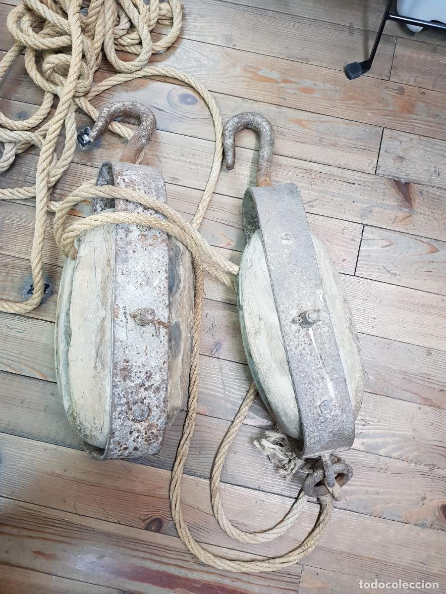 Antig&uuml;edades: ANTIGUAS POLEAS-GARRUCHAS DE MADERA - Foto 5