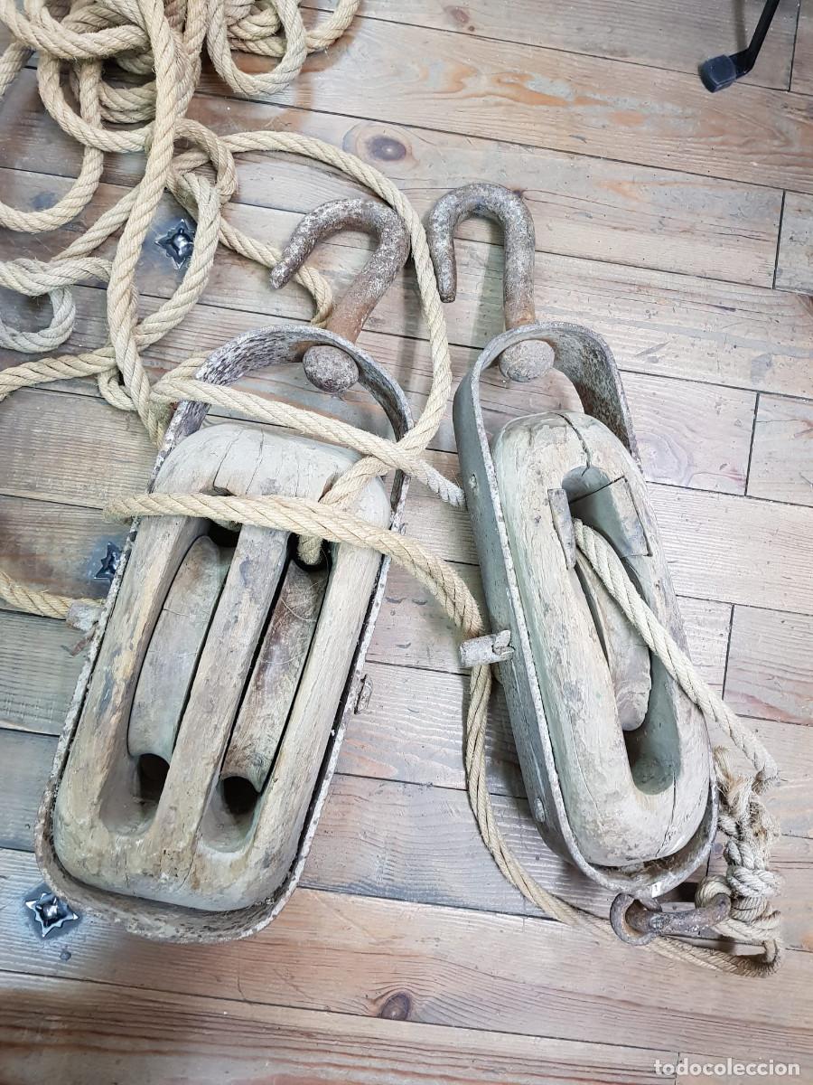 Antig&uuml;edades: ANTIGUAS POLEAS-GARRUCHAS DE MADERA - Foto 6