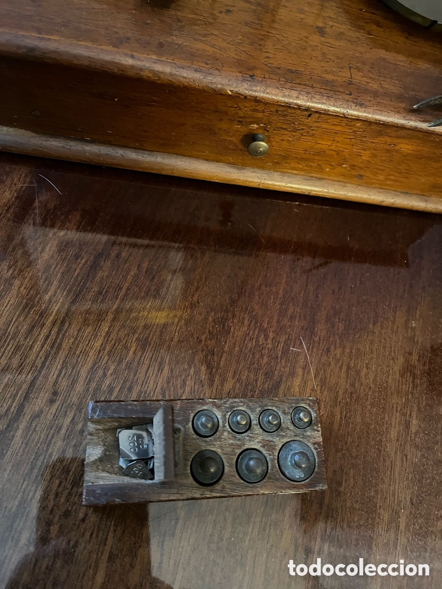 Antig&uuml;edades: Antigua balanza de precisi&oacute;n de joyer&iacute;a - Foto 6