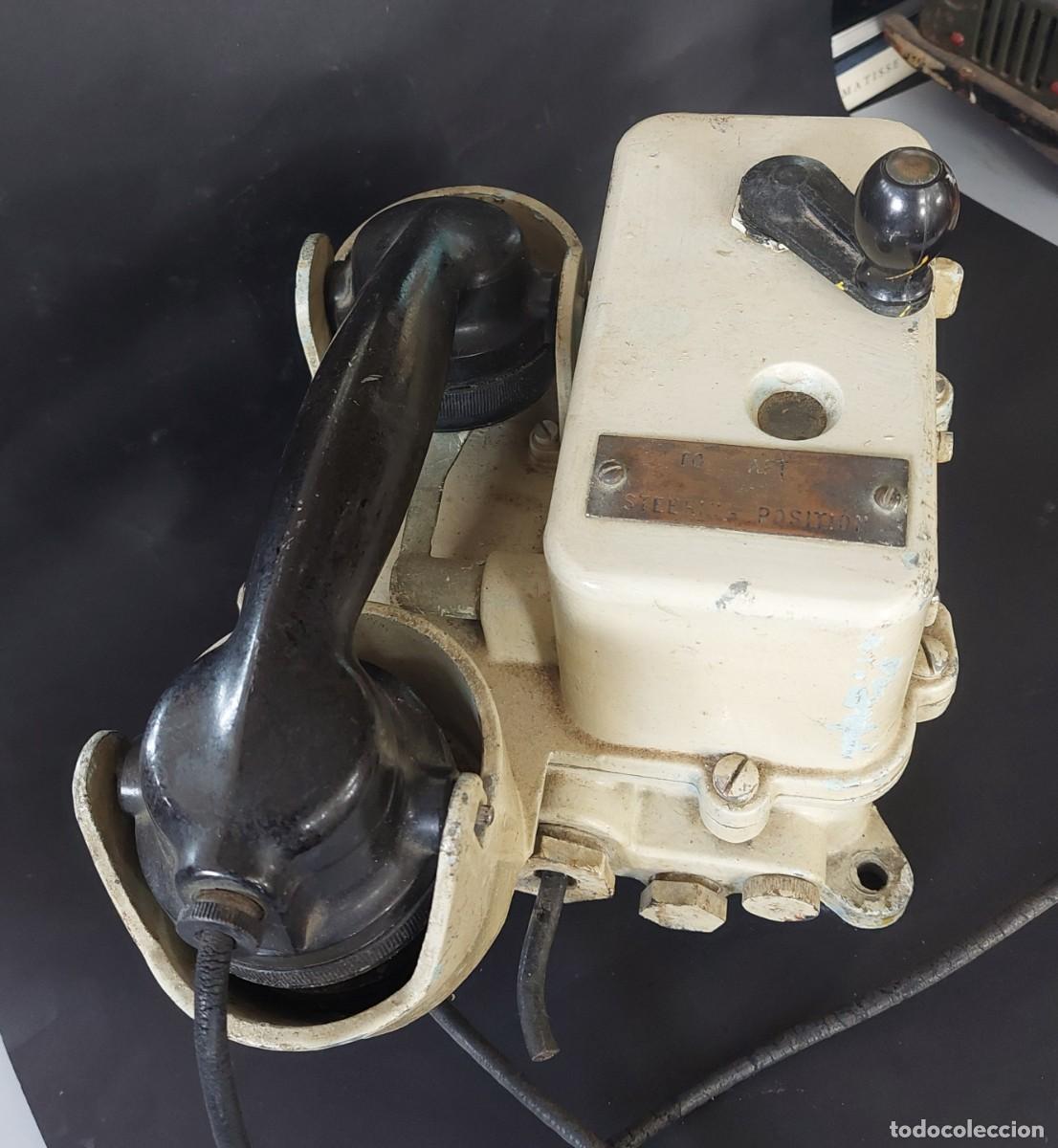 Tel&eacute;fonos: Antiguo tel&eacute;fono de barco. - Foto 1