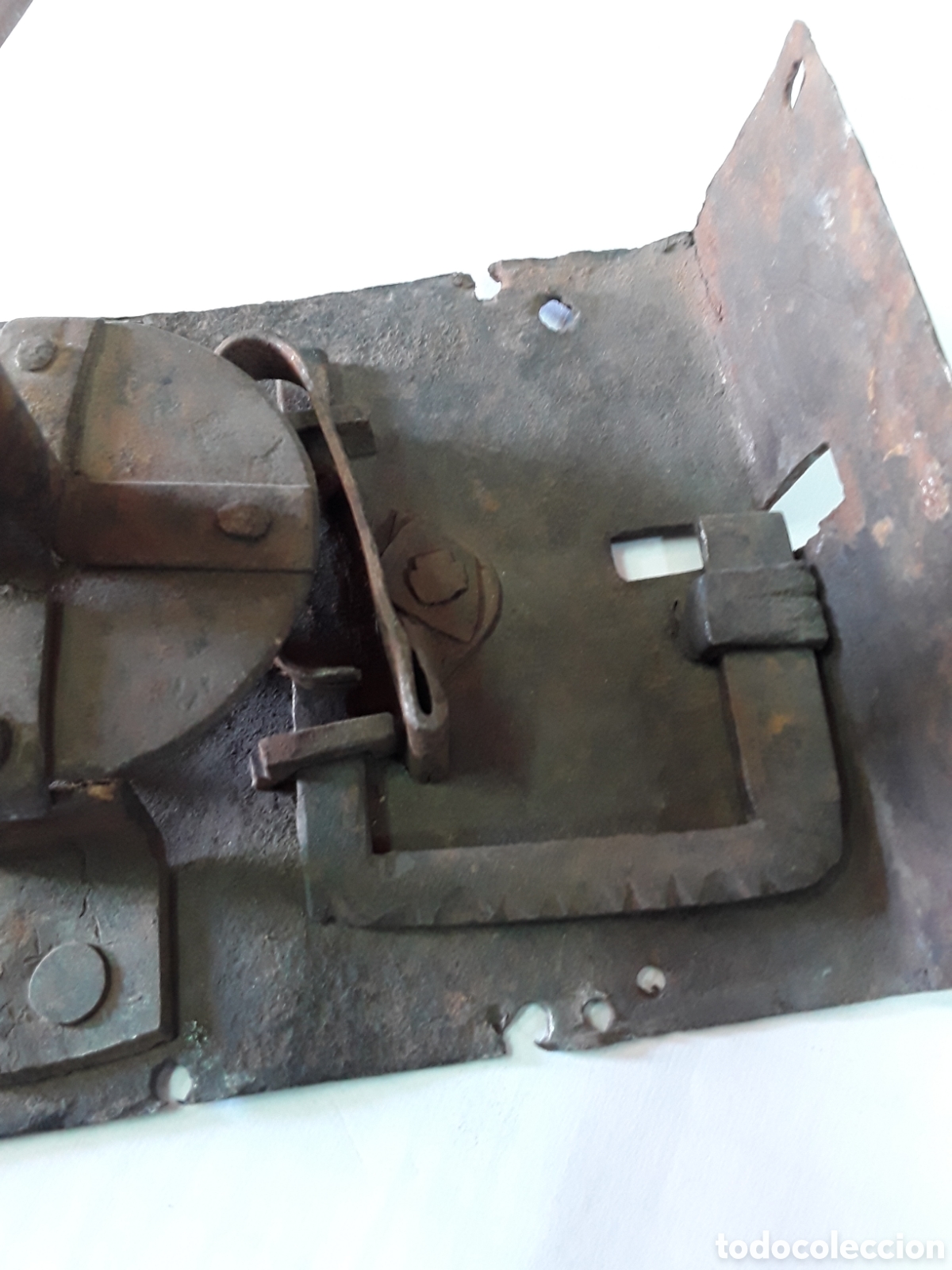 Antig&uuml;edades: Cerradura completa de arca en forja ( funcionando) - Foto 6