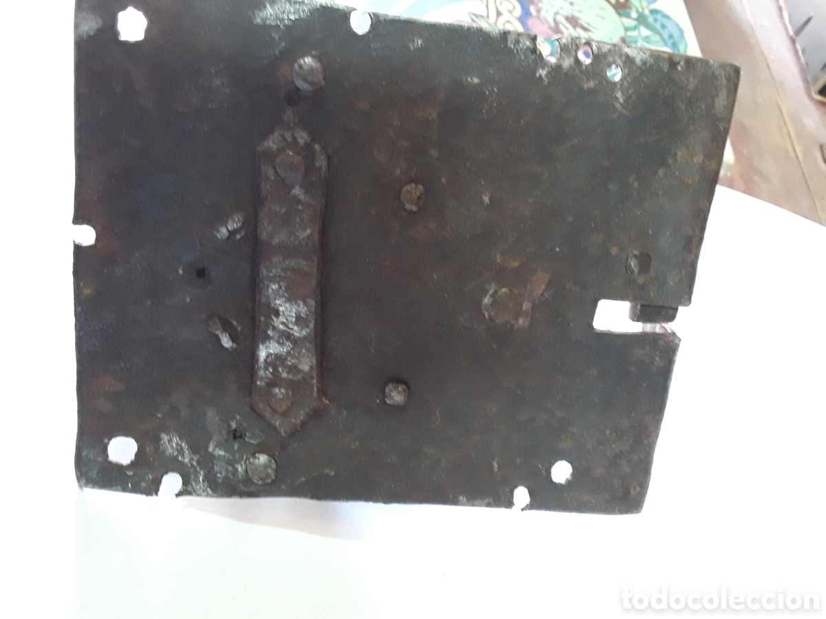 Antig&uuml;edades: Cerradura completa de arca en forja ( funcionando) - Foto 7