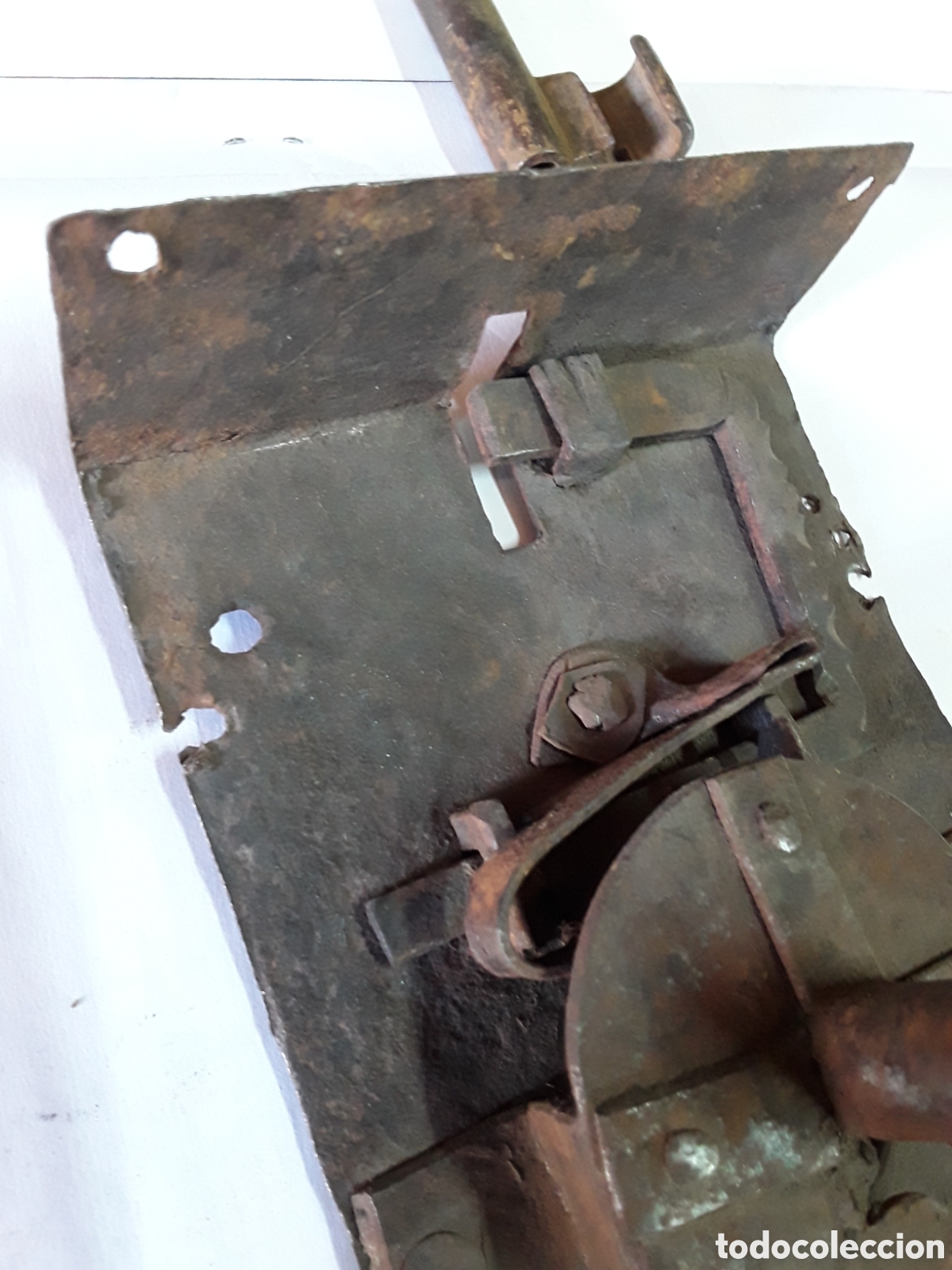 Antig&uuml;edades: Cerradura completa de arca en forja ( funcionando) - Foto 8