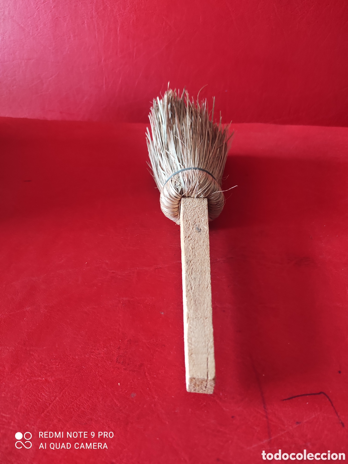 Antig&uuml;edades: Antigua escobilla brocha de esparto - Foto 2