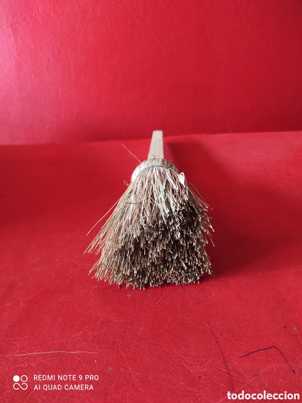 Antig&uuml;edades: Antigua escobilla brocha de esparto - Foto 3