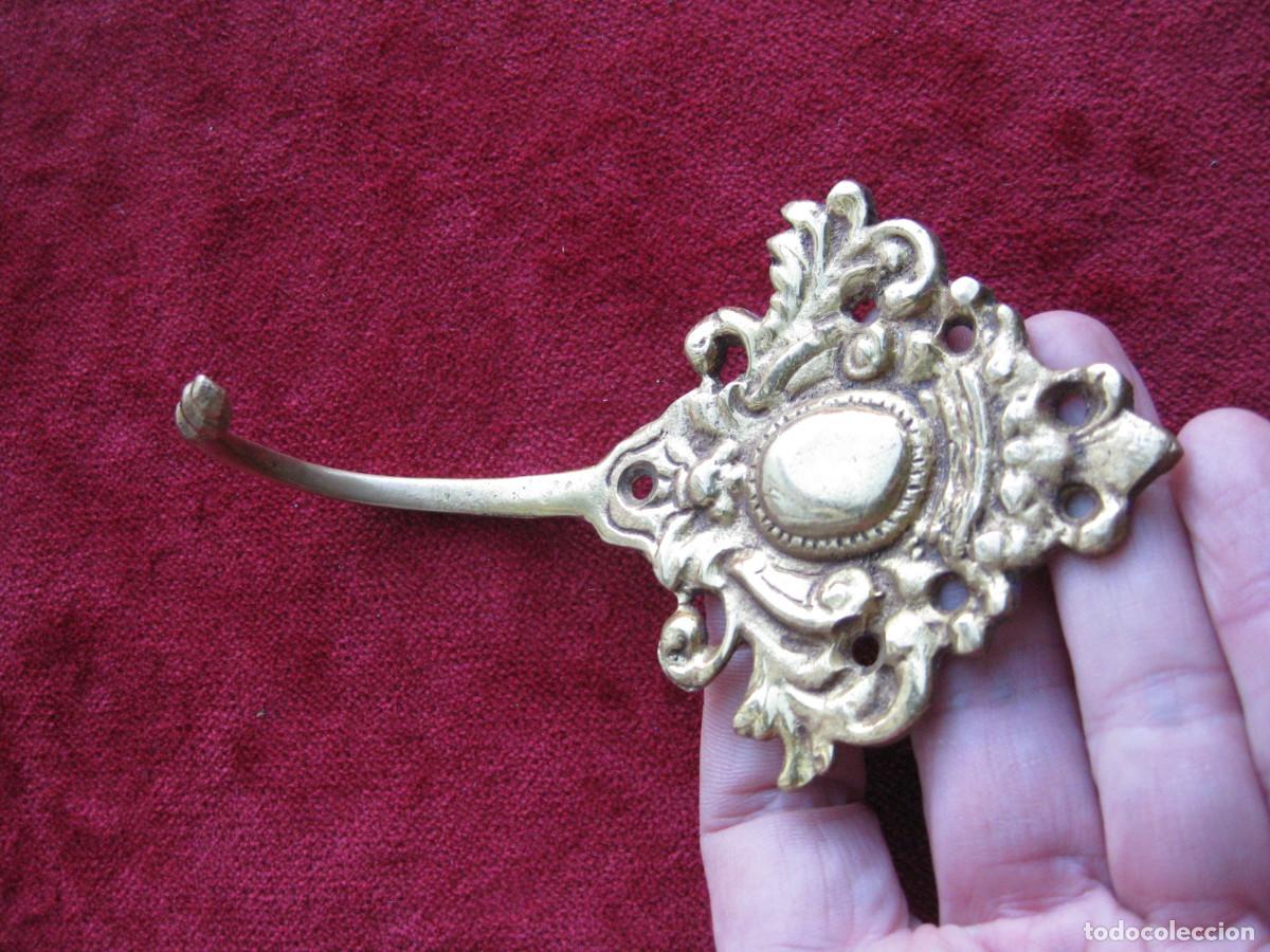 Antig&uuml;edades: PERCHA DE BRONCE INGLESA, PERFECTO ESTADO - Foto 3