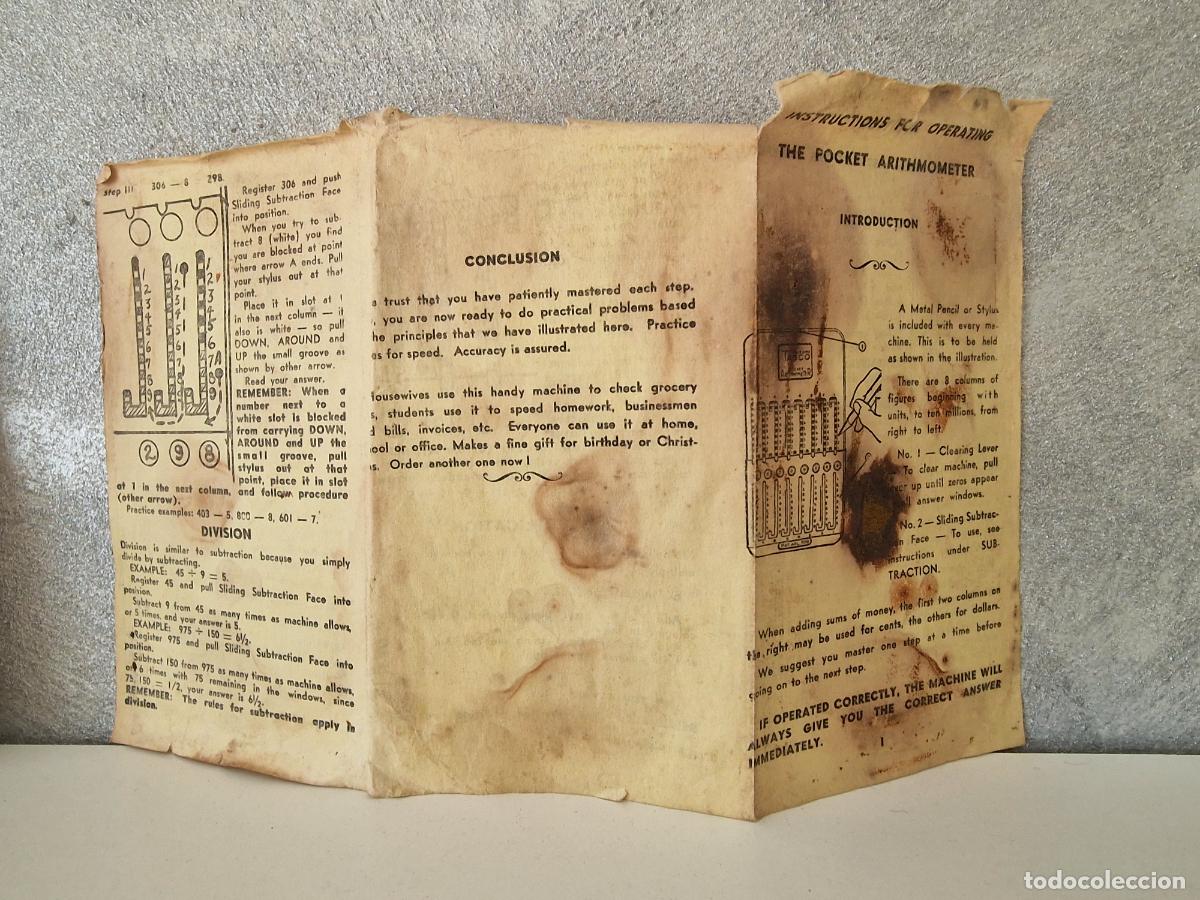 Antig&uuml;edades: ANTIGUA CALCULADORA DE BOLSILLO TASCO - Foto 7