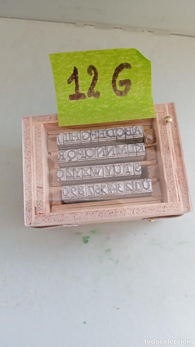 Antig&uuml;edades: IMPRENTA CAJITA LETRAS DE PLOMO REF 12G - Foto 3
