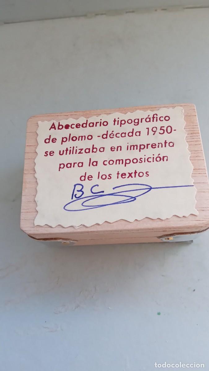 Antig&uuml;edades: IMPRENTA CAJITA LETRAS DE PLOMO REF 12G - Foto 8